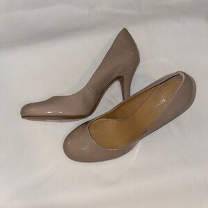 Nine West Ambitious Taupe Synthetic Pumps